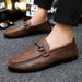 Euro Step Soft Leather Formal Low-Cut Breathable Fashionable Durable Trendy Youth Loafers Slip-On Lightweight_vogvips.com