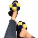Women’s Shoes Color Matching Fur Ball Slippers O Wear Outside Arge Size Flat Bottom Fur Slippers_vogvips.com