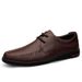 2025 Men's Spring Summer Breathable Office First Layer Cowhide Soft Sole Casual Perforated Leather Middle-Aged Business_vogvips.com