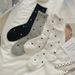 Breathable Cotton Dot Socks For Women & Men, Mid-Crew Casual Socks With Mesh Design, Comfortable Stretchy Stackable Socks For All Seasons_vogvips.com