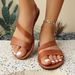 plus Size Women's Flat Sandals 2025 Fashionable And Versatile round Toe Stylish Comfortable Summer New Arrival Shoes_vogvips.com