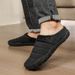 Winter Warm Plush Couple Thick Sole Home Indoor Slippers Outdoor Waterproof Non-slip Men Shoes Flat Footwear_vogvips.com