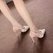 Elegant Satin Bowknot Closed-Toe Sanda For Women Summer Fashionable High-End Pointed Toe Back Strap Thin Heel High_vogvips.com