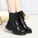 2025 Genuine Leather Winter Fleece-Lined Thick-Soled Martin Short Thickened Wool Cotton Sheepskin Snow Boots Women's_vogvips.com