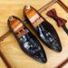 Crocodile embossed leather shoes new formal single shoes men's British men's shoes fringe casual leather shoes Plus size fashion shoes_vogvips.com