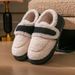 Women's Shoes Internet Celebrity Velcro Heel Cotton Slippers For Women Winter Outdoor Warm Non Slip Plush Confinement Shoes Retro Plush Cotton Shoes_vogvips.com