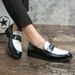 Men's Low-top Fashion Shoes Plus Size Black And White Color Matching Shoes_vogvips.com
