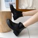 2020 Autumn New Black Stylish Martin Boots For Women With Thick Sole And Short Tube_vogvips.com