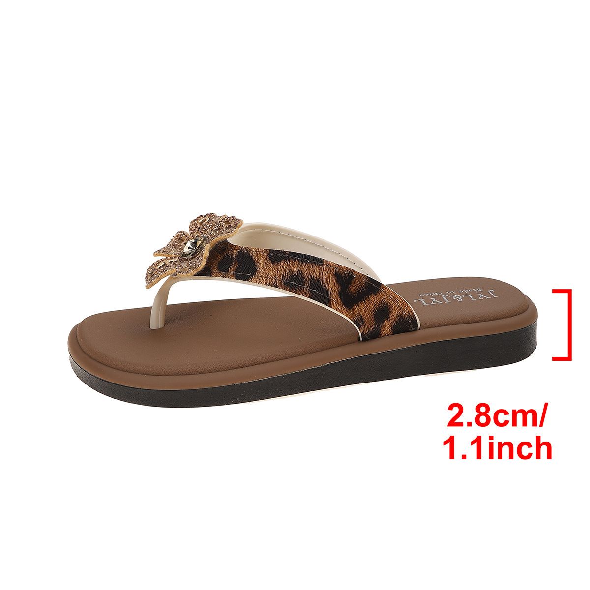 2026 New Large Size Cross-Border Thick-Soled Flip-Flops With Rhinestone Flowers, European And American Fashion Thong_vogvips.com