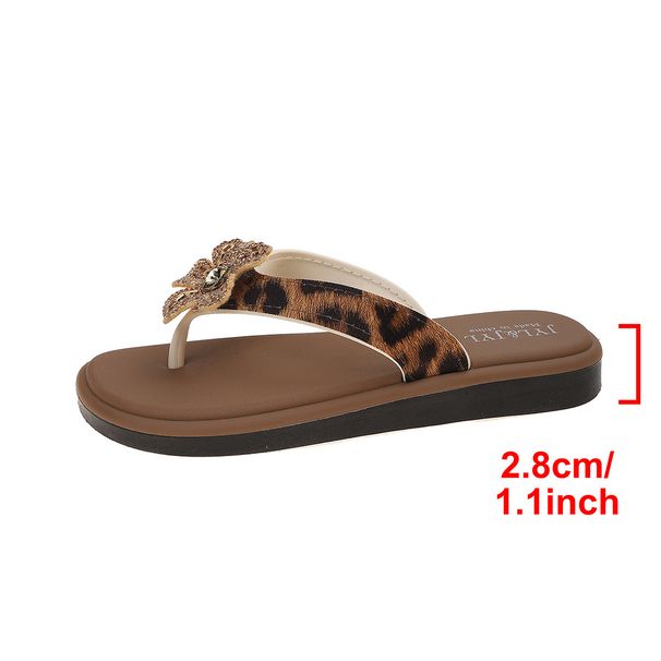 2026 New Large Size Cross-Border Thick-Soled Flip-Flops With Rhinestone Flowers, European And American Fashion Thong_vogvips.com