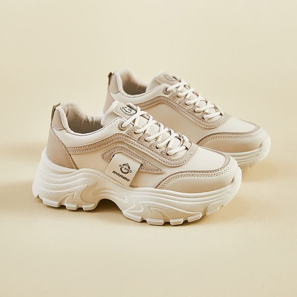 Dad Shoes Female Student Sports Running Casual Platform Heightening Shoes Street Shoes_vogvips.com