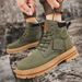 European Warm Series Autumn Leather Cashew Flower Color Block 2025 Trendy New High-top Workwear Motorcycle Men's Martin Boots_vogvips.com