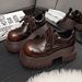Loafers Early Muffin Soles Are Heightened, Thick-soled, Polished Small Leather Shoes, Women's Shoes_vogvips.com