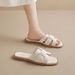 Augushideng Women's Outdoor Slippers 2026 New Summer Casual French To Pair With Skirts, Flat Beach Sandals_vogvips.com