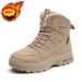 Men's Large Cotton Shoes, High Top, Thick And Warm Outdoor Snow Boots, Tactical Boots, Anti Slip Retro Workwear, Martin Boots_vogvips.com