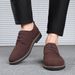 Euro Step 2025 Large Size Brogue Casual Lace-up Men's Sea Korean Style Trendy Shoes_vogvips.com
