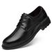 Euro Step British Style Cowhide Brogue Casual Leather For Men Business Formal Round Toe Lace-Up Korean Trend Fashion Men's Shoes_vogvips.com