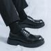 ShoeVault Cross-Border Plus Size Spring And Autumn New Leather Fashion Thick-Soled Derby British Style Trendy Men's Shoes_vogvips.com