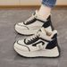 High Top Dad Shoes For Women Version Student Running Comfortable Sports Thick Bottom Heightening Casual Shoes For Women_vogvips.com