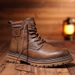 European Warm Series 2025 New Outdoor Martin High Top Men's Work Motorcycle Boots British Style Oxford Color-Block Sole_vogvips.com