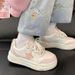 Popular Star-patterned White Sneakers Women, 2026 New Model, Versatile Breathable, Spring And Autumn Thick-soled Casual_vogvips.com