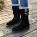 Women's Winter Snow Boots With Faux Fur Lining, Slip-Resistant Sole, Side Zipper & Belt Detail - Comfortable Casual High-Top Boots For Cold Weather_vogvips.com