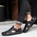 Fashion Mens Genuine Leather Summer Beach Slippers Male Non-Slip Soft Comfortable Outdoor Shoes High Quality Man Sandals_vogvips.com