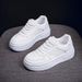 White 2025 Summer New Versatile Student Board For Women Ins Korean Edition Thick Soled Sports And Leisure Shoes 8802_vogvips.com