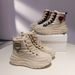 High-top Large Cotton Shoes For Women, Thick-soled Heightening Sports, Velvet And Thickened Snow Boots For Women_vogvips.com