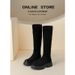 Suede Stretch Slim 2024 New Over-the-Knee Long For Women Thick Sole Plus Size Slip-On Riding Boots_vogvips.com