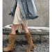 Over-the-Knee For Women 2024 Autumn Winter New Tassel Woven Western Color-Washed Chunky Heel Suede Long Boots_vogvips.com