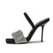 Rhinestone High One-Strap Heel Summer New Sandals For Women Small Size Square Toe Elegant Hollow Shoes_vogvips.com