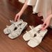 2025 Summer New Fashion Chunky Heel Bowknot Transparent High Heels For Daily Casual Wear_vogvips.com
