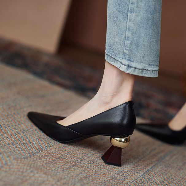 Women's Shoes Pointed High Heels Fashion Contoured Female Single Shoes_vogvips.com