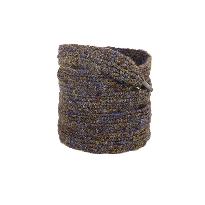 Shoelaces Flat Single Layer Colorful Mohair Shoelaces Widened 1.8cm Fashionable Plush Retro Rainbow Color Dot Rope_vogvips.com