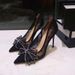 Women S Shoes High Stiletto Heels Versatile Bow Mesh Lace Pointed Toe Pumps Women Wedding_vogvips.com