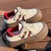 American-style Ankara Red Women's Thick-soled Sneakers, 2026 Spring New Casual Internet Celebrity Versatile Campus-style_vogvips.com