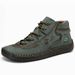European Warm Series Autumn Winter New High-top Martin Closed-toe Hand-sewn Short Outdoor Fleece-lined Large Size Men's Boots_vogvips.com