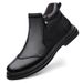 Large Size High-top Tooling Leather Shoes Men's Side Zipper Foot Cover Casual Velvet Leather Shoes_vogvips.com