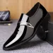 Men's Leather Shoes Paten Oxford Shoes For Men Slip On Bright Leather Business Casual Shoes Footwear Pointed Toe Shoes For Man_vogvips.com