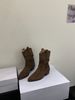 Chunky Heel French Pointed Toe Western Cowboy Short Boots For Women 2025 Autumn Winter New Style_vogvips.com