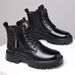 European Warm Series 2025 High-top Cotton Shoes For Men, Warm Fleece-lined Thickened Casual Short B, Winter Leather Shoes, Men's Martin_vogvips.com