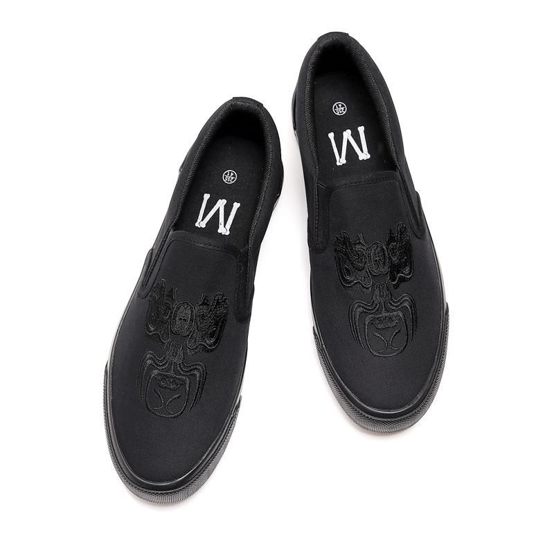 New Spring Driving Canvas Shoes Breathable Casual Graffiti Vulcanized Men Slip-On Shoes Mens Designer Sneakers Fashion_vogvips.com