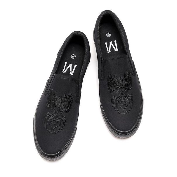 New Spring Driving Canvas Shoes Breathable Casual Graffiti Vulcanized Men Slip-On Shoes Mens Designer Sneakers Fashion_vogvips.com