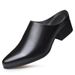 European Style Pointed Toe Men's Sandals Business Casual Formal High Heel Backless Leather Shoes Fashion Versatile_vogvips.com