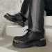 Men Harajuku Korean Man Leather Couple Shoes Streetwear Fashion Casual Thick Platform Metal Leather Wedding Men Loafers Shoes_vogvips.com