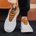 Summer Platform Daddy With A Pair Of Breathable Mesh Athleisure Men's Little White Hipster Shoes_vogvips.com