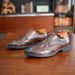 Euro Step Brogue Carved Top Layer Cowhide Business British Style Wedding Casual Men's Leather Shoes Comfortable For Work_vogvips.com