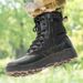 European Warm Series High-top Training Military Side Zipper Combat Men's Ultra-light Outdoor Tactical Boots Casual Hiking Shoes_vogvips.com