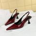 2A02 Style Minimalist Women's Shoes, Wine Glasses, High Heels, Shallow Mouth, Small Square Head, Hollowed Out Strap, And_vogvips.com